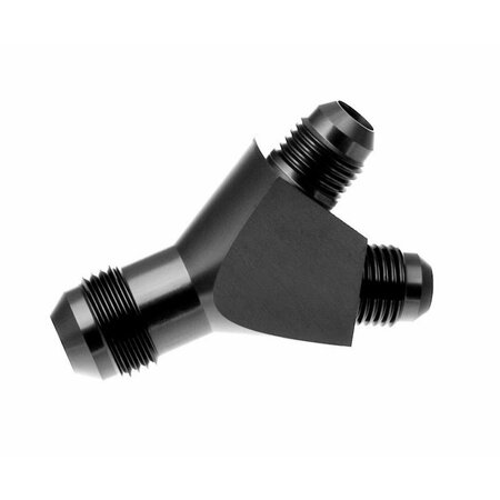 REDHORSE FITTINGS 10 AN Male To Dual 8 AN Male Anodized Black Aluminum Single 930-10-08-2